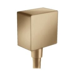 hansgrohe FixFit Wall Outlet Square with Non-Return Valve - Brushed Bronze - 26455140
