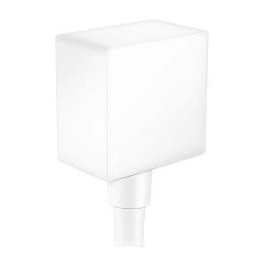 hansgrohe FixFit Wall Outlet Square with Non Return Valve - Matt White - 26455700