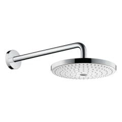 hansgrohe Raindance Select S Overhead Shower 240 2Jet with Shower Arm - White/Chrome