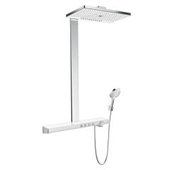 hansgrohe Rainmaker Select Showerpipe 460 3Jet EcoSmart with Thermostatic Shower Mixer - White/Chrome - 27029400