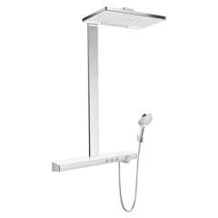hansgrohe Rainmaker Select Showerpipe 460 2Jet with Thermostatic Shower Mixer - White/Chrome - 27109400