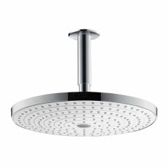 hansgrohe Raindance Select S Overhead Shower 300 2Jet with Ceiling Connector - White/Chrome