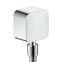 hansgrohe FixFit Wall Outlet with Non-Return Valve and Pivot Joint - Chrome - 27414000