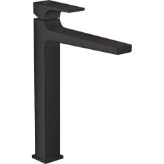 hansgrohe Metropol Single Lever Basin Mixer Tap 260 with Lever Handle for Washbowls with Push Open Waste Set Matt Black - 32512670