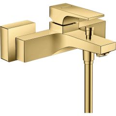 hansgrohe Metropol Single Lever Bath & Shower Mixer Tap for Exposed Installation with Lever Handle Polished Gold Optic - 32540990