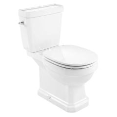 Roca Carmen Close-Coupled Rimless WC With Dual Outlet - White