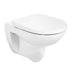 Roca Debba Round Rimless Wall Hung Toilet - White