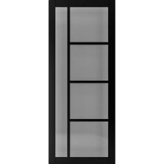 Deanta Brixton Black Prefinished Tinted Glaze Internal Door 1981x838x35mm - 35BRITGBLP838