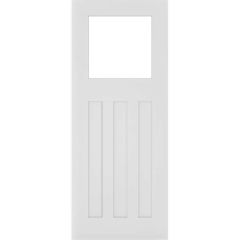 Deanta Cambridge White Primed Glazed Internal Door 1981x610x35mm - 35CAMBGWHP610