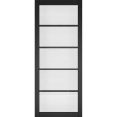 Deanta Shoreditch Black Prefinished Glazed Internal Door 1981x686x35mm - 35SHOGBLP686