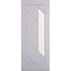 Deanta Torino Light Grey Ash Glazed Internal Door 1981x610x35mm - 35TORLGX610FSC