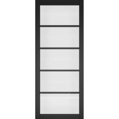 Deanta Shoreditch Black Prefinished Glazed Internal Door 2040x726x40mm - 40SHOGBLP726