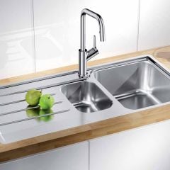 Blanco Lemis XL 6 S-IF Reversible Stainless Steel Kitchen Sink 1000 x 500mm - Brushed - 454730 Lifestyle1