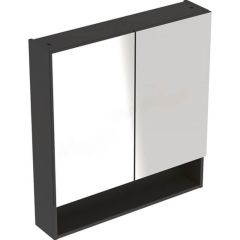 Geberit Selnova Square 2 Doors Mirror Cabinet 788mm - Lava - 501.269.00.1
