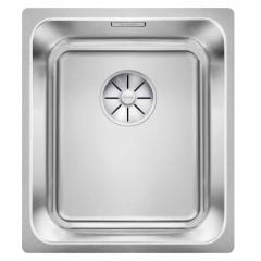 Blanco SOLIS 340-U Stainless Steel 1 Bowl Undermount Kitchen Sink with Manual InFino Waste - Brushed Finish - 526115