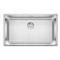 Blanco SOLIS 700-U Stainless Steel 1 Bowl Undermount Kitchen Sink with Manual InFino Waste - Brushed Finish - 526125