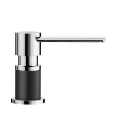 Blanco LATO Brass Silgranit-Look Dual Finish Soap Dispenser - Black/Chrome - 526177