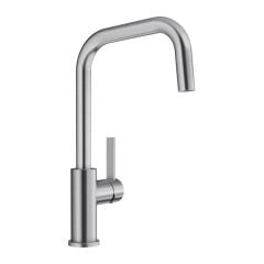 Blanco JANDORA High Arched J-Shaped Spout Solid Kitchen Tap - Brushed Stainless Steel - 526615