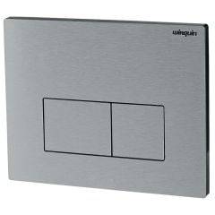 Wirquin Design Brushed Aluminium Flush Plate - 55720351