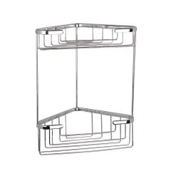 Miller Classic Large Two Tier Corner Basket Chrome - 655C