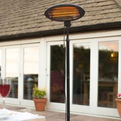 La Hacienda Black Quartz Adjustable Standing Heater - 69500 Lifestyle