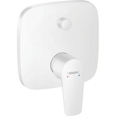 hansgrohe Talis E Single Lever Bath Mixer Tap for Concealed with Integrated Security Combination Matt White - 71474700