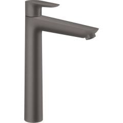 hansgrohe Talis E Single Lever Basin Mixer Tap 240 with Pop Up Waste Set Brushed Black Chrome - 71716340