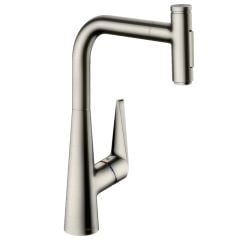 hansgrohe Talis Select M51 Single Lever Kitchen Mixer 300, Pull-Out Spray, 2jet - Stainless Steel - 72823800