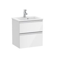 Roca The Gap Unik Compact 505x380mm 2 Drawer Washbasin Unit & Basin - Gloss White