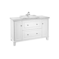 Roca Carmen 1300mm Vanity Base Unit With 2 Drawers and 2 Doors - Matte White
