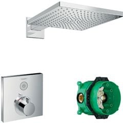 hansgrohe Square Select Valve With Raindance (300) Overhead - 88101026