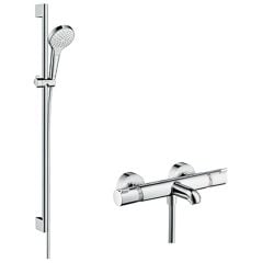 hansgrohe Round Croma Select Rail Kit With Bath/Shower Valve - 88101042