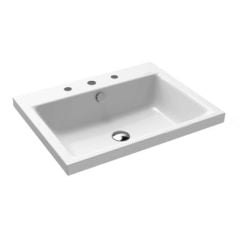Kaldewei Puro Inset Countertop Basin With Sound Insulation & Easy Clean - 1 TH - Alpine White - 900406013001