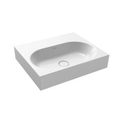 Kaldewei Centro 600mm Countertop Basin with Easy-Clean & No Tap Holes - Alpine White - 903006003001