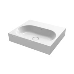 Kaldewei Centro 600mm Countertop Basin with Easy-Clean & 1 Tap Hole - Alpine White - 903006013001