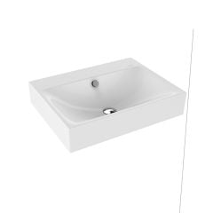 Kaldewei Silenio 600x460mm Wall-Hung Basin 1TH with Sound Insulation & Easy Clean - Alpine White - 904306013001