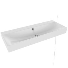 Kaldewei Silenio 1200x460mm Wall-Hung Basin 1TH with Sound Insulation & Easy Clean - Alpine White - 904506013001