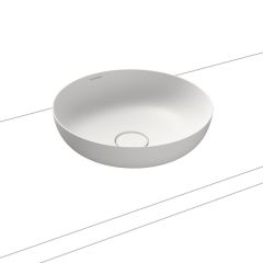 Kaldewei Miena 380mm Washbasin with Easy Clean 3181 - Alpine White - 909406003711