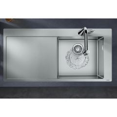 hansgrohe S715-F450 Built-in Sink 450 with Drainboard Left - Stainless Steel - 43306800 Lifestyle