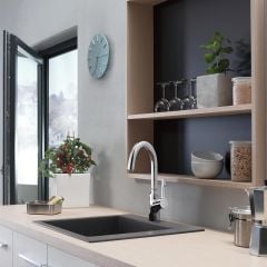 hansgrohe S510-F450 Built-in Sink 450 - Graphite Black - 43312170 Lifestyle