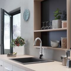 hansgrohe S510-F450 Built-in Sink 450 - Stone Grey - 43312290 Lifestyle