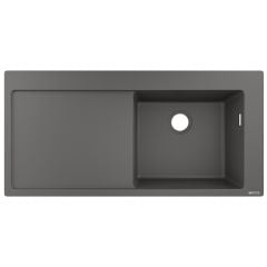 hansgrohe S514-F450 Inset Kitchen Sink 450 with Drainboard Left - Grey - 43314290 Dimensions