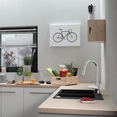 hansgrohe S510-F770 Built-in Sink 370/370 - Graphite Black - 43316170 Lifestyle
