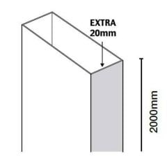 Merlyn 8 Series Frameless Extension Profile (Hinge & Inline & Quadrant Door) Extra 20mm - A0614A0