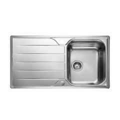 Rangemaster Albion 1 Bowl Stainless Steel Inset Kitchen Sink - Polished - AL9501/