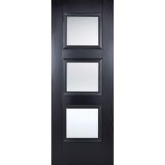 LPD Amsterdam 3L Primed Plus Black Internal Door 1981x762x35mm - AMSBLAGL30