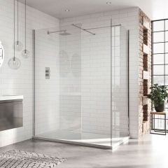 Aquadart 10mm 900mm Wetroom Panel Clear Glass - AQ8413