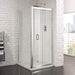 Aquadart Venturi 6 Framless Bifold Shower Door 760mm - AQ9371S