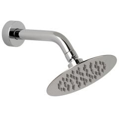 Vado Aquablade 150Mm (6") Round Easy Clean Slimline Shower Head With Shower Arm - Chrome - AQB-RO/15/SA-C/P