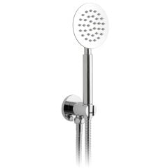 Vado Aquablade Round Single Function Mini Shower Kit With 150cm Shower Hose And Bracket With Integrated Outlet - Chrome - AQB-SFMKWO/RO-C/P